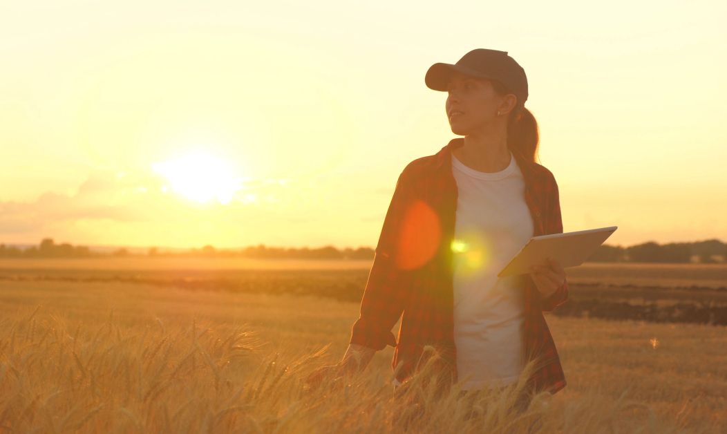 person in fields